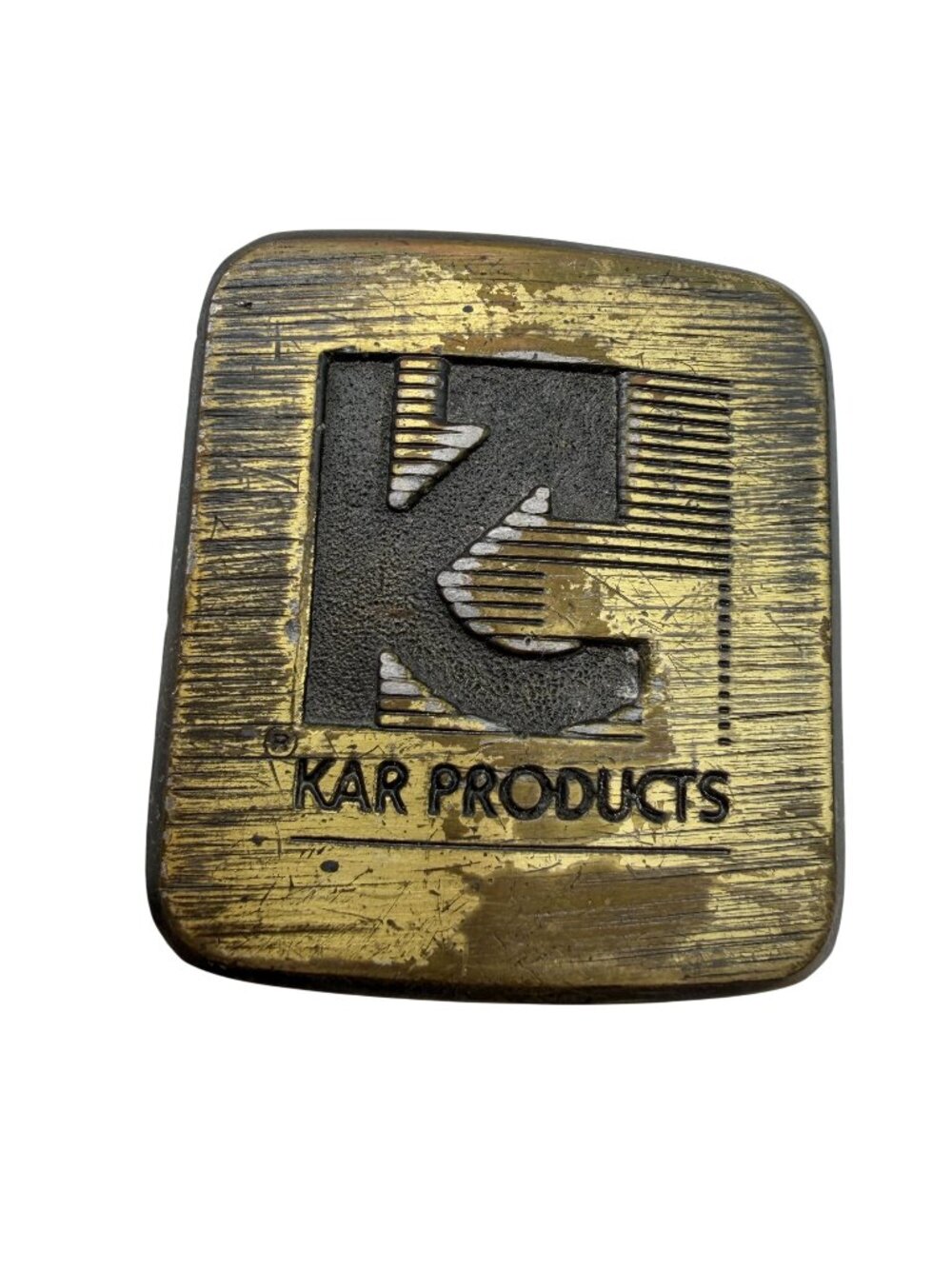 Kar Products Vintage Metal Belt Buckle 1980 Great American Chicago buckle co